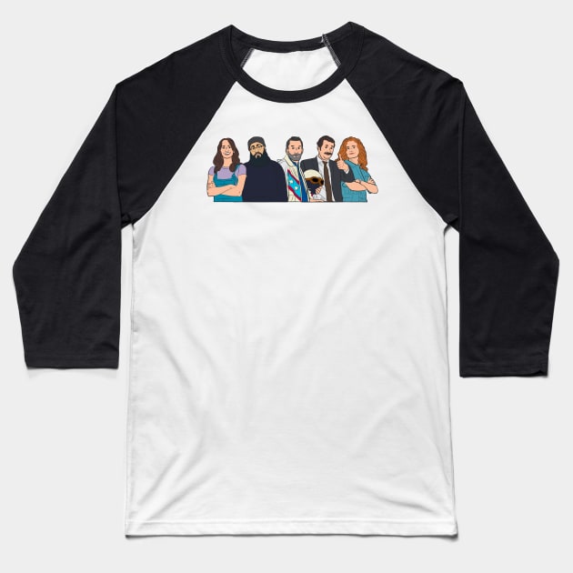 Taskmaster - Series 11 Cast Baseball T-Shirt by MarinaMenezzes